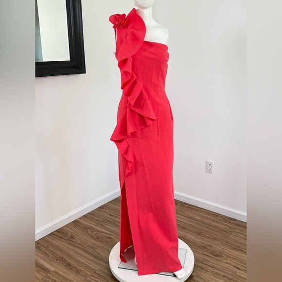 Chiara Boni La Petite Robe Pervinca Asymmetric Ruffled Maxi Dress 8 - Picture 5 of 10